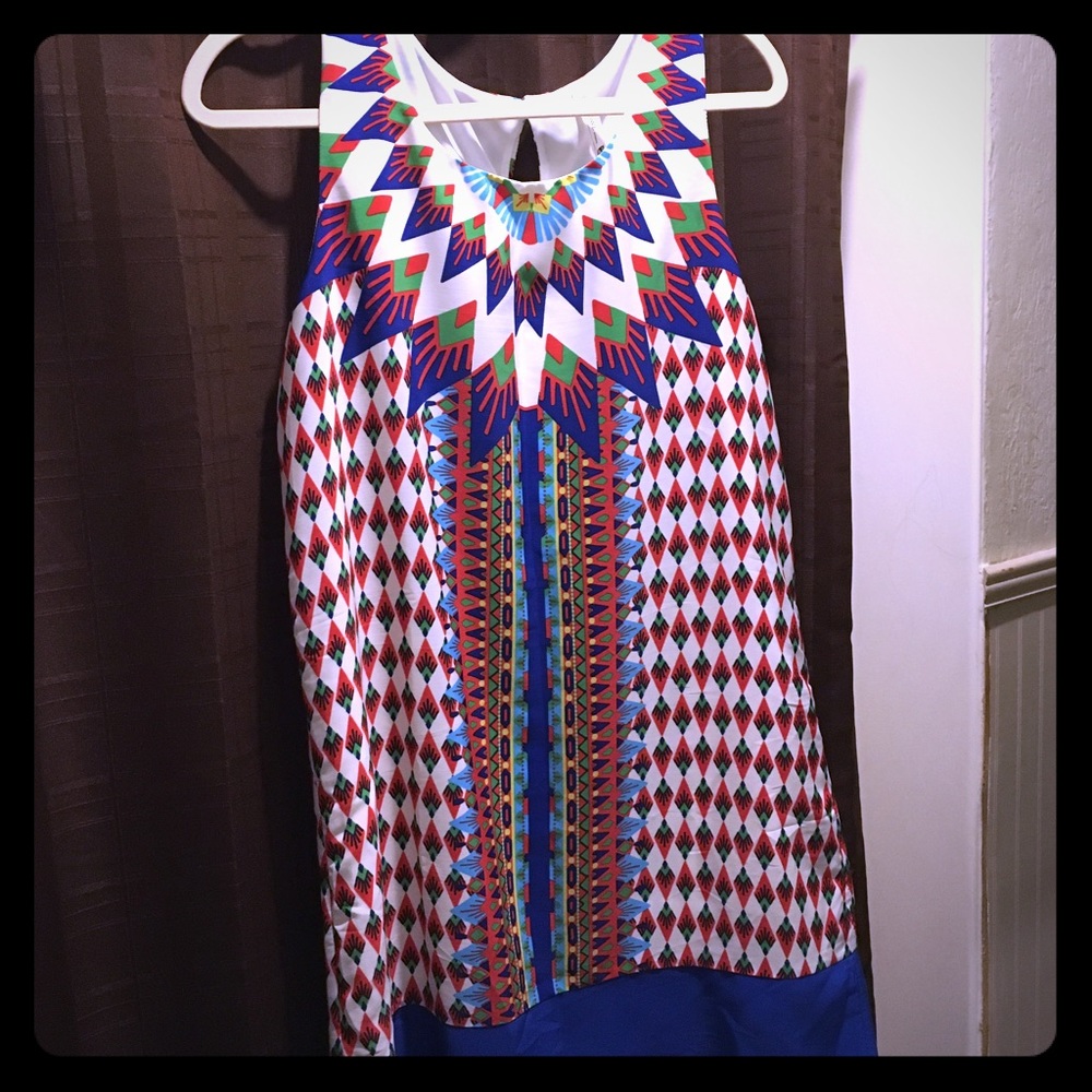 NWOT Precious tribal print shift dress!
