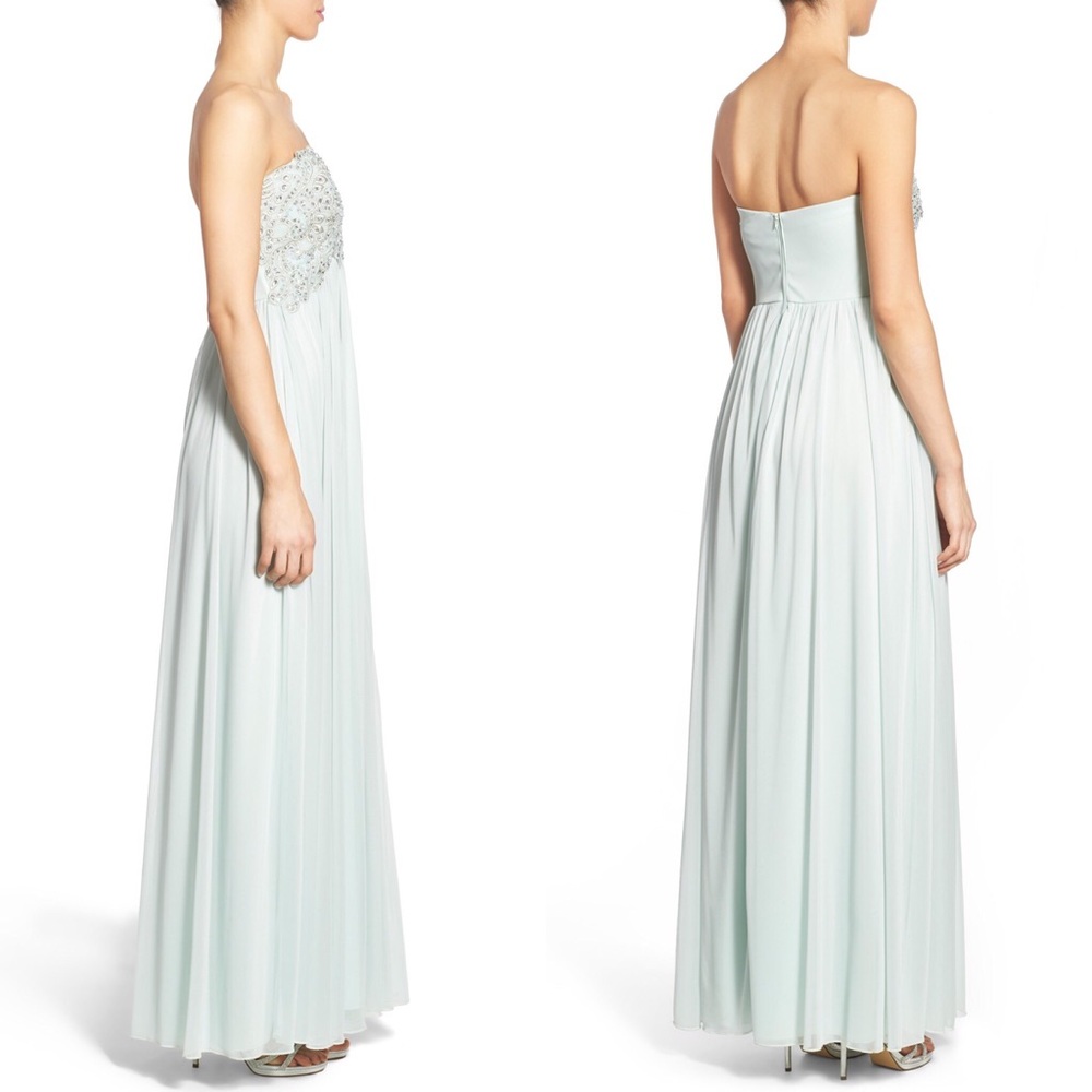 Embellished Strapless Gown - Picture 3 of 4