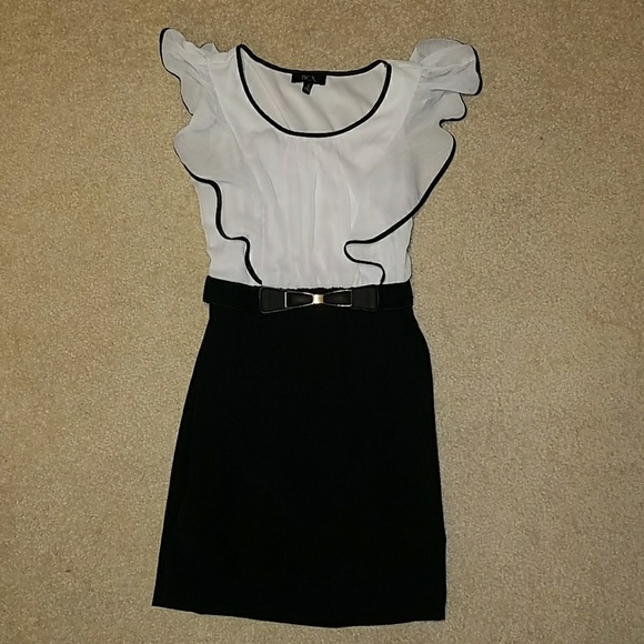 BCX Floaty Black and White Dress Suit - Picture 1 of 4