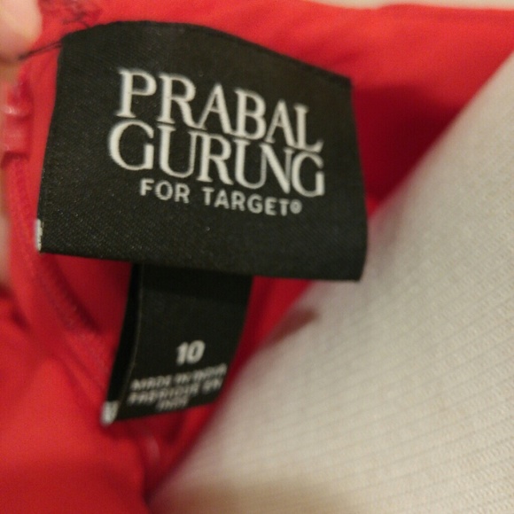 Prabal Gurung Apple Red Chiffon Ruffle Dress - Picture 4 of 4