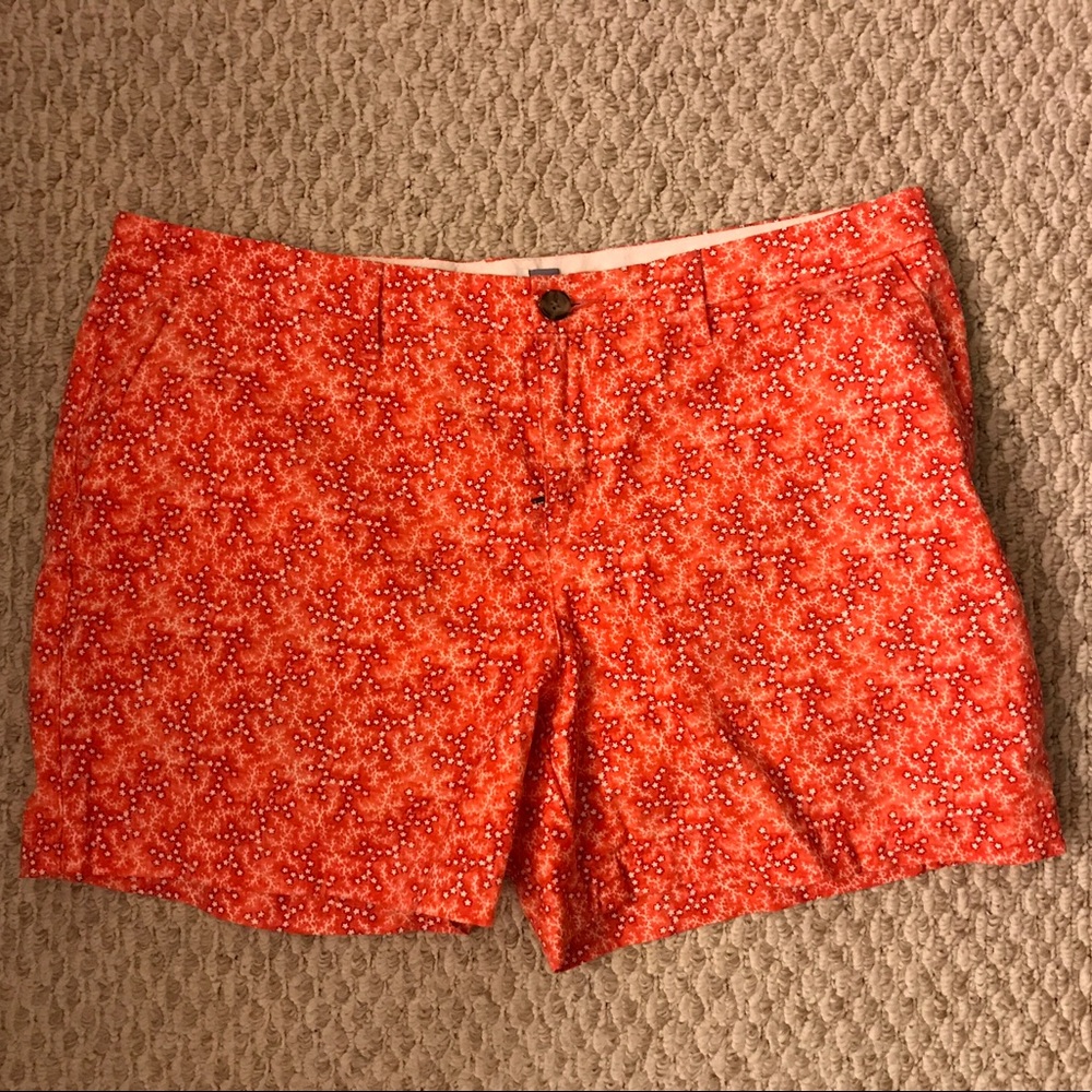 Orange star patterned shorts