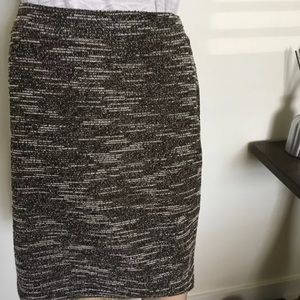 NWT Ann Taylor loft skirt in brown white mix