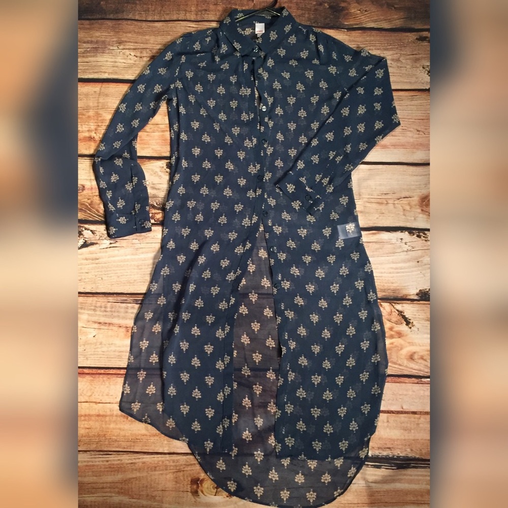 Bongo Long Sleeve Dress Button Up