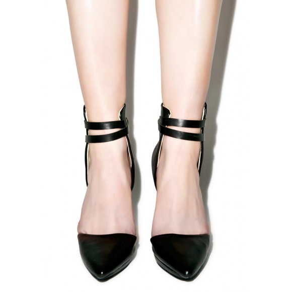 Dolls Kill Double Platform Suede Heel Pumps - Picture 4 of 7