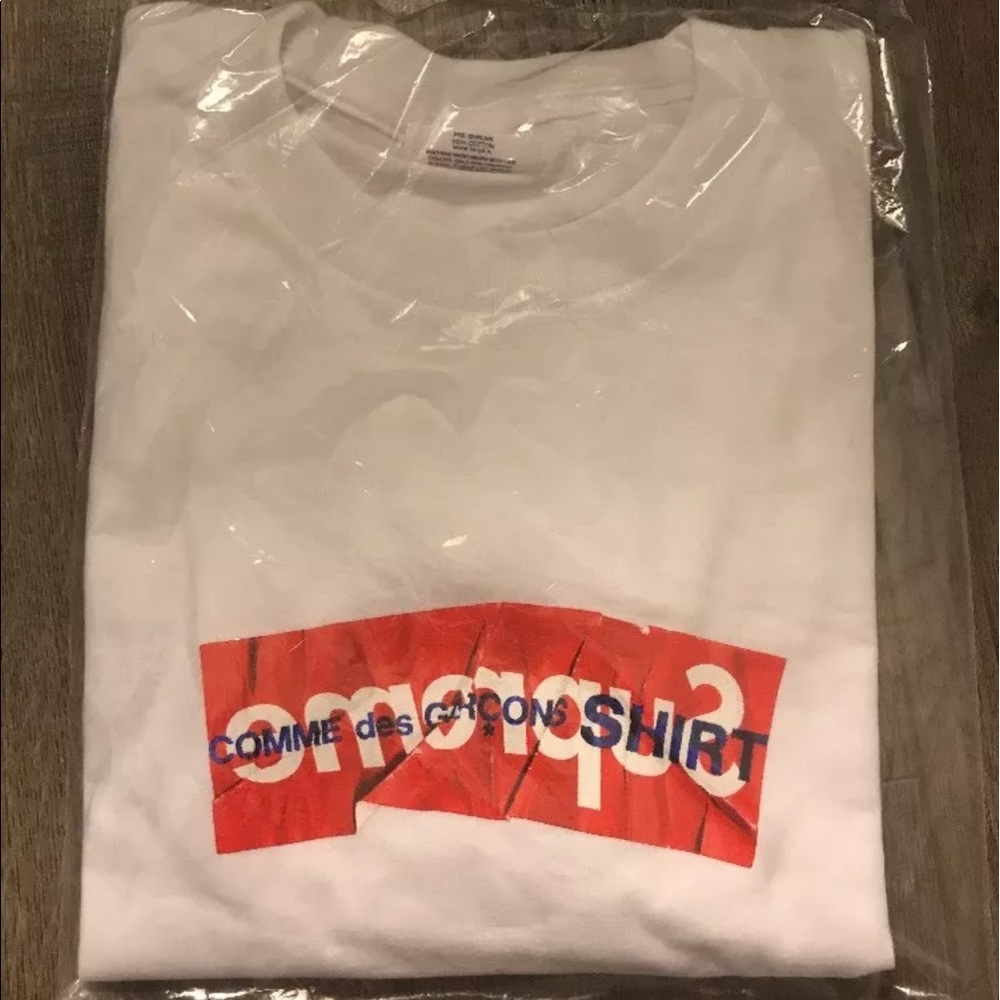 Supreme Comme Des Garcons Box Logo Tee Brand New