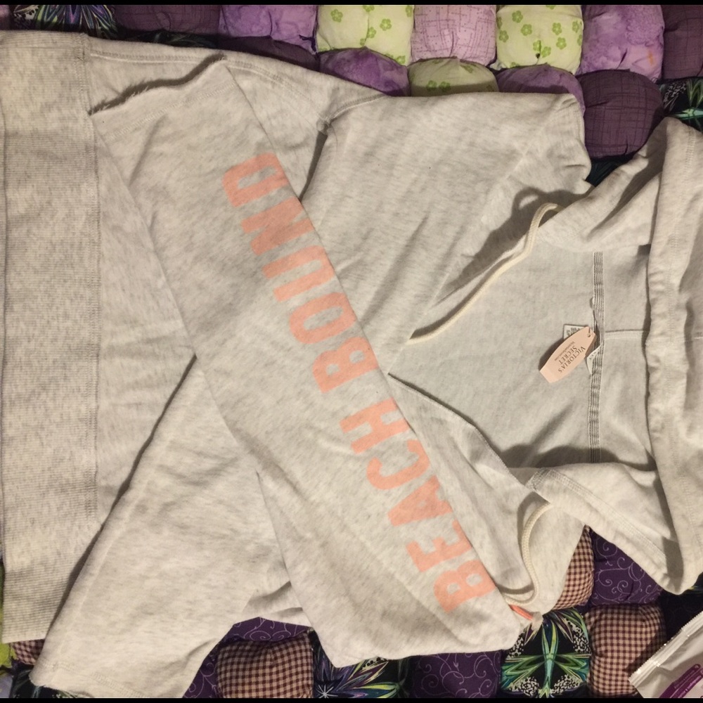 Vs cropped hoodie grey