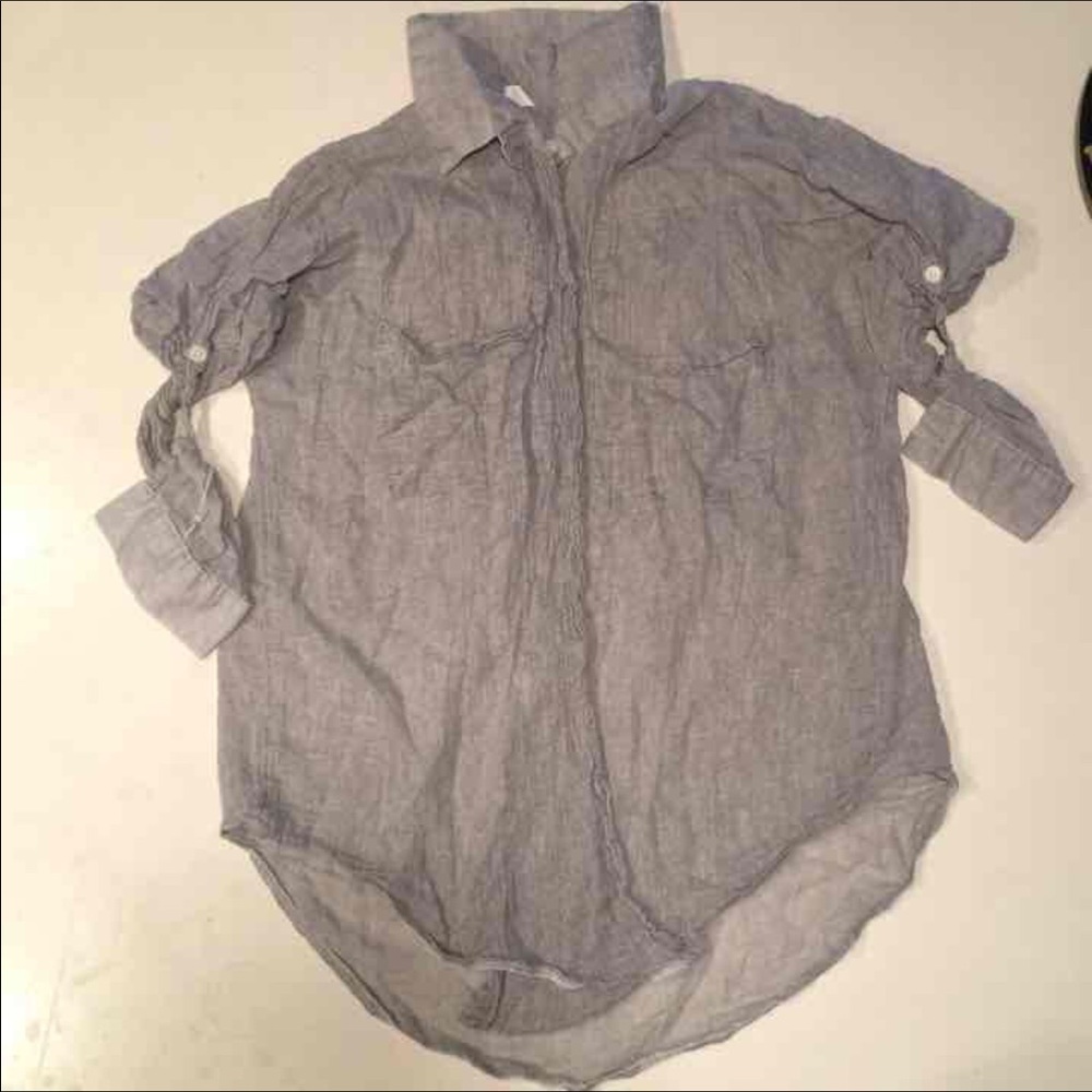 See Through Grey Blouse