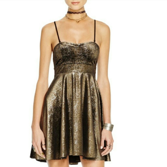 Free People Dresses & Skirts - Free People Shattered Foil Fit & Flare Size Medium