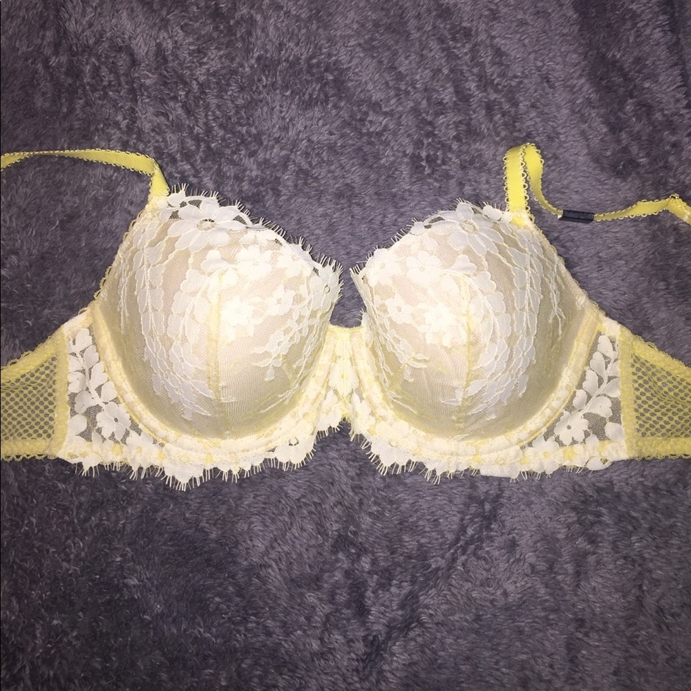 Yellow floral Victoria's Secret Bra