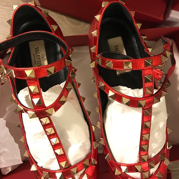 Rock stud textured leather flat shoes SUPER NEW - Picture 7 of 7