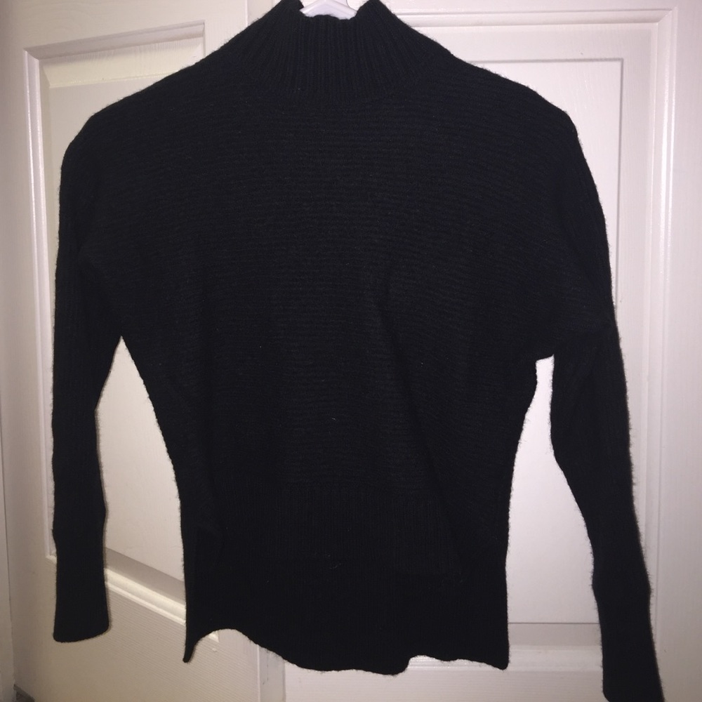 Loft mock neck sweater black XSP
