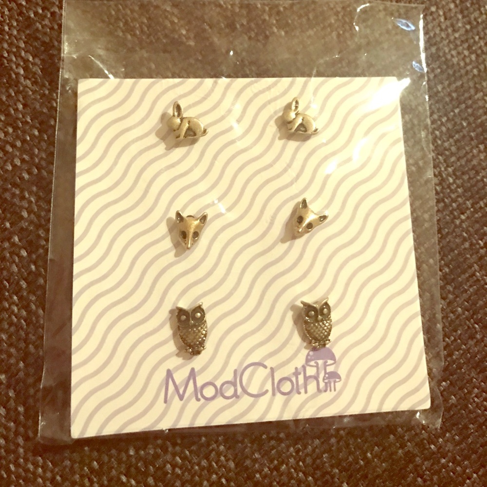 ⚡️SALE ModCloth forest animal earring pack!