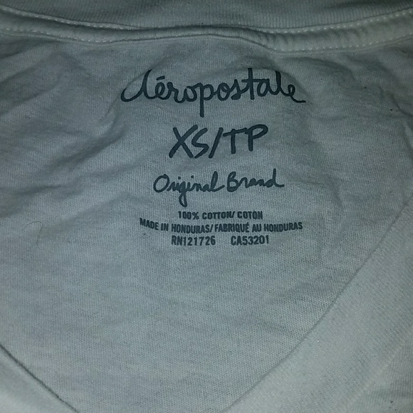 Aeropostale Short Sleeve White Shirt. XS. - Picture 2 of 3