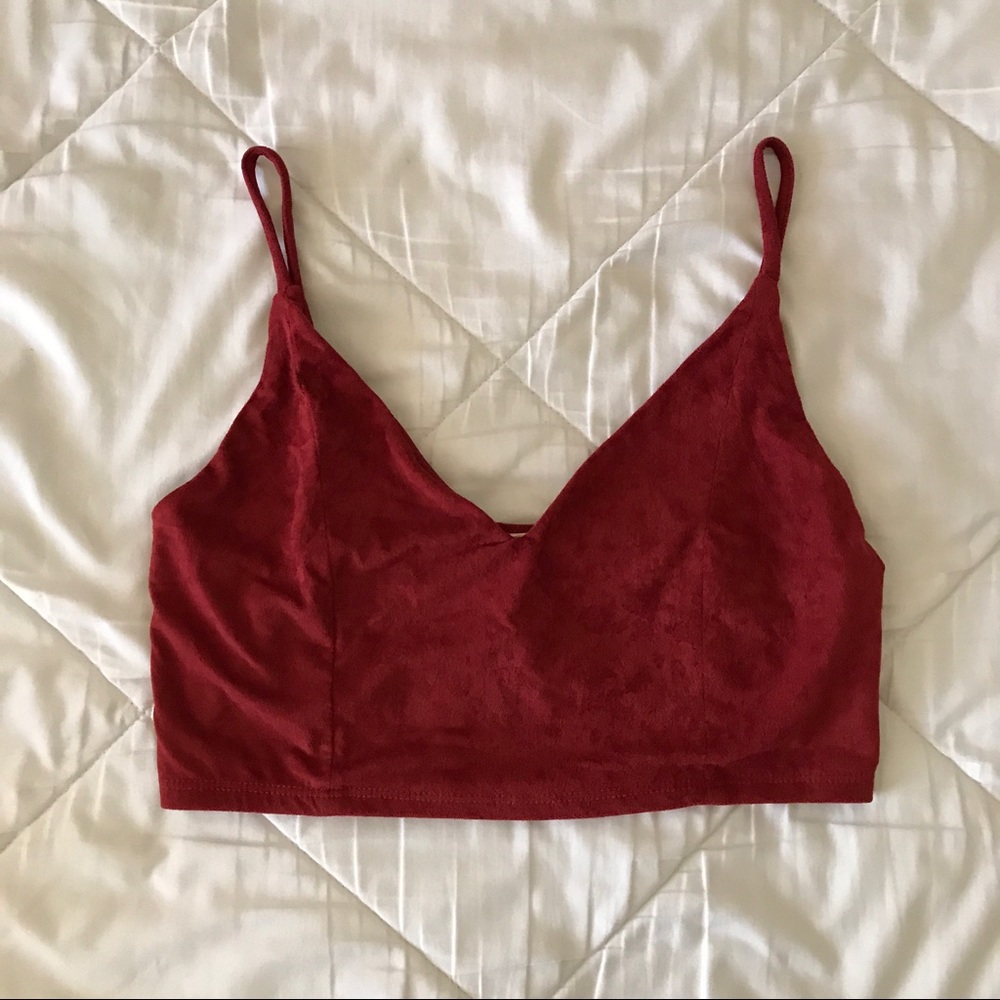 Burgundy crop top