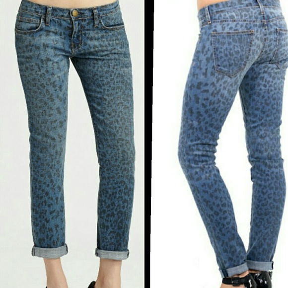 current elliott leopard jeans