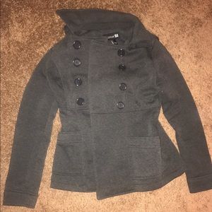 Forever 21 Gray Peacoat