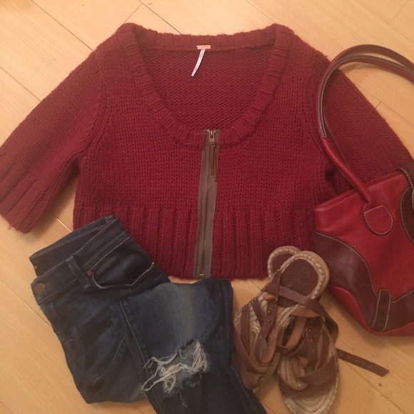 Free People  chunky cropped sweater - Picture 6 of 6