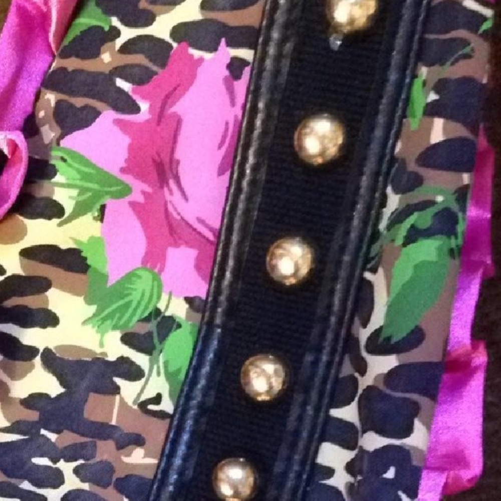 Betsey Johnson luggage carry on purple black rose - Picture 3 of 6