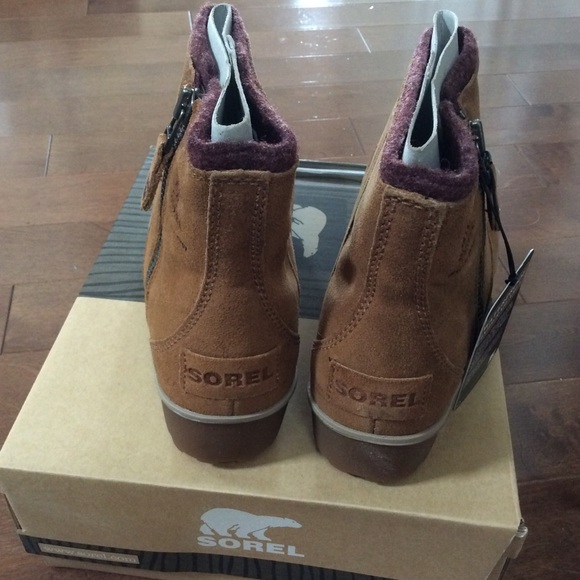 BNWT SOREL Meadow Zip Pull-On Waterproof Boots Elk - Picture 2 of 8