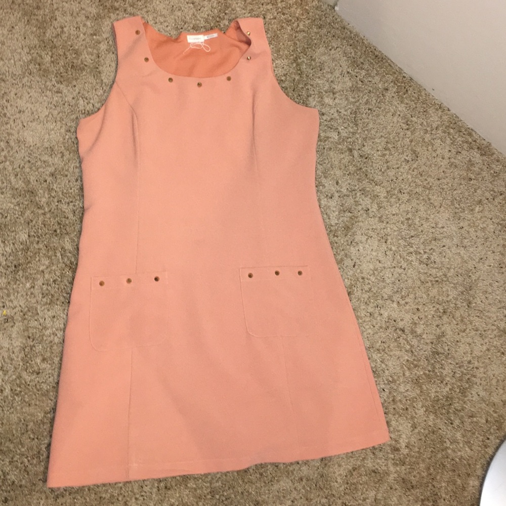 Blu Pepper Shift Dress with Gold Spikes