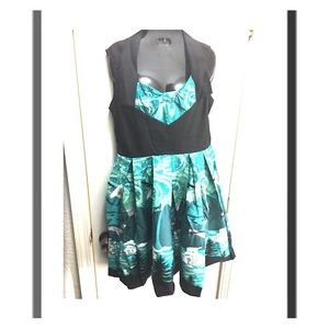 Vintage new fit and flare dress size large