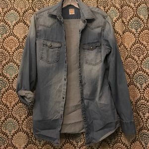 Jean button up shirt