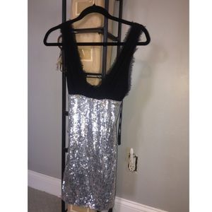 Little Black Dress / Prom Dress with Sequins
