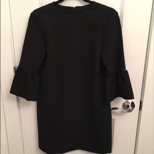 Black Zara dress with ruffle sleeves. Small.