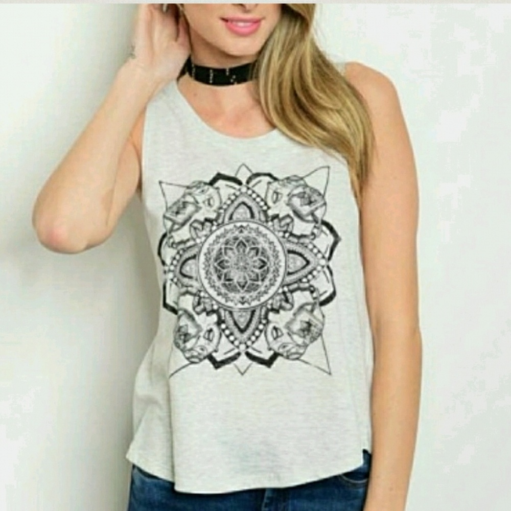 Mandala Elephant Top - Picture 2 of 3