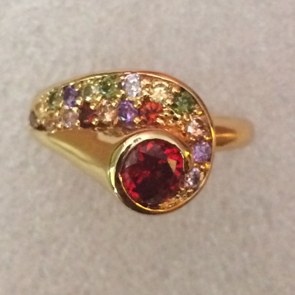 Multicolor Gemstone Ring - image 1