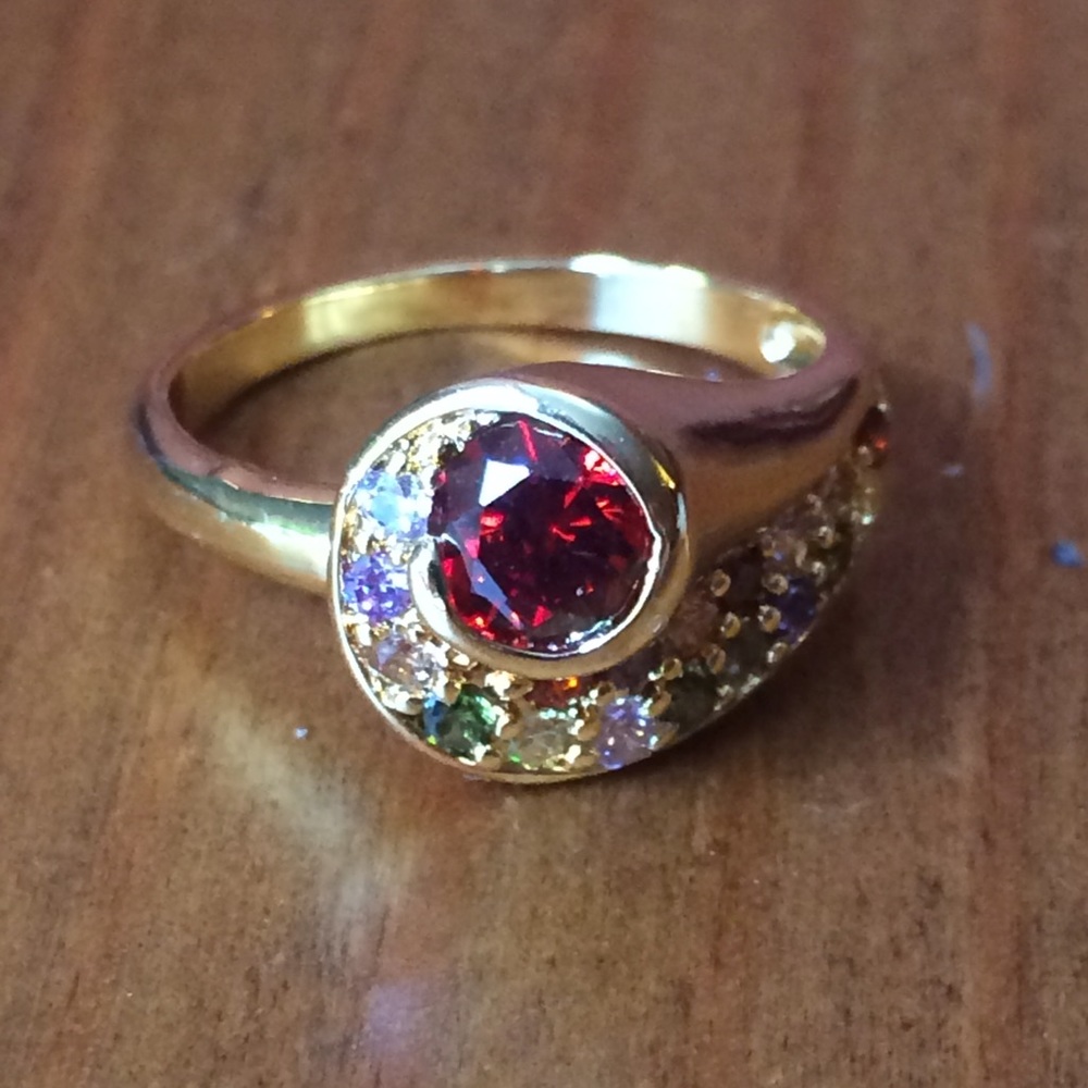 Multicolor Gemstone Ring - image 2