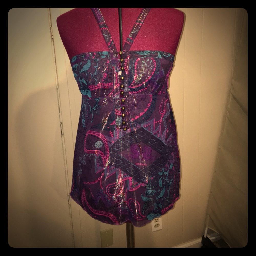 BCBGirls Button Front Tank Top/Blouse