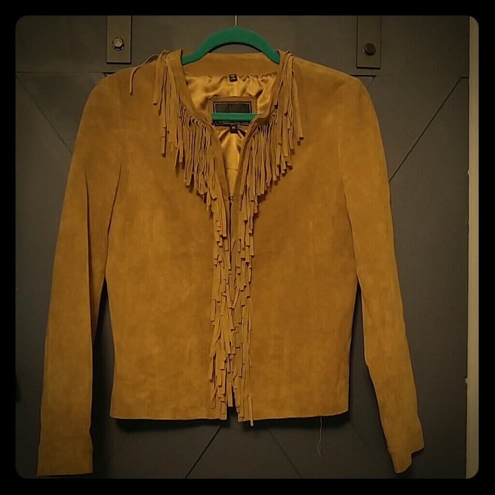 Suede Leather Fringed Jacket
