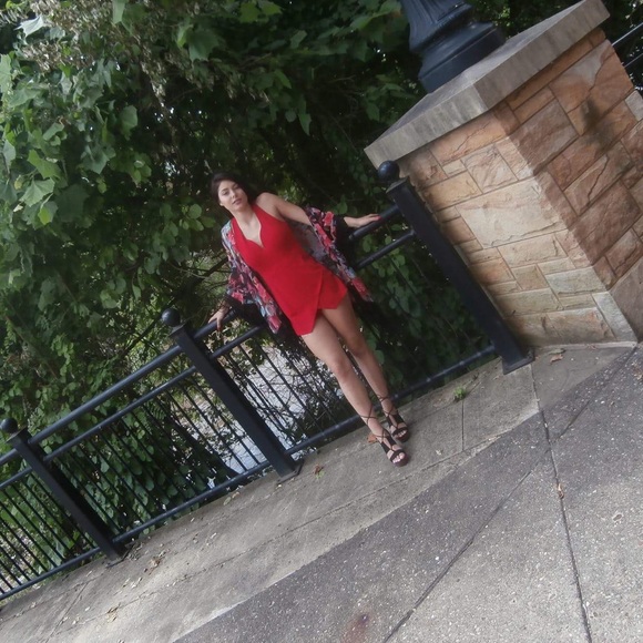 Red Short Romper - Picture 4 of 5