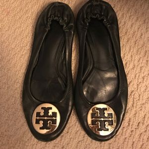Tory Burch Black Reva Flats