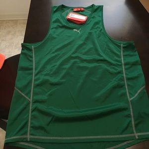 Puma green running singlet New USA Forest