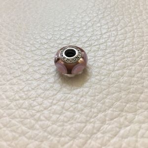 1 Authentic Pandora Pink Murano charm