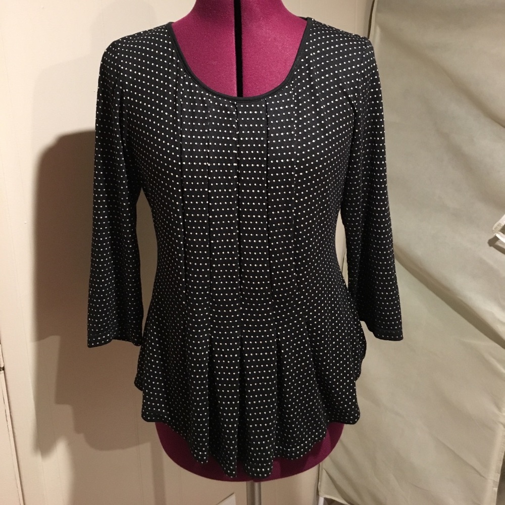 Max Edition Black & White Polka Dot Top