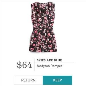 NWT Skies Are Blue Madyson Romper