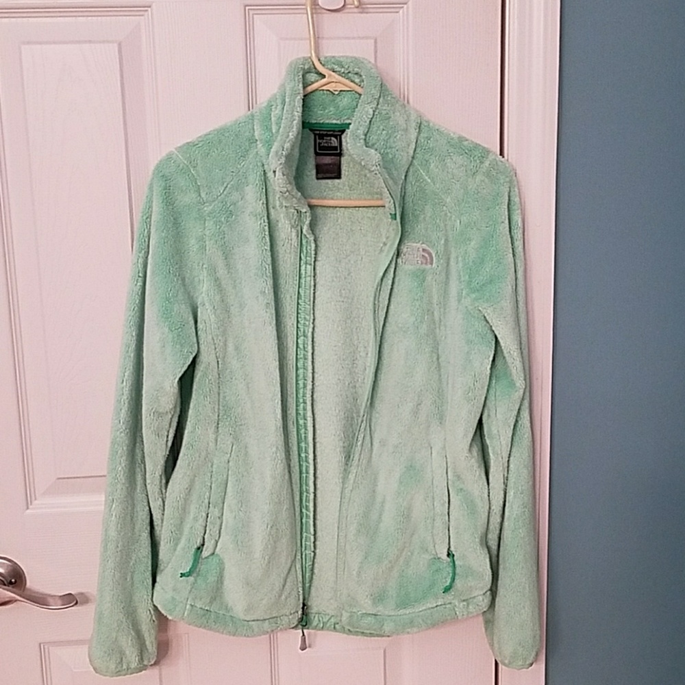 North face fuzzy coat jacket
