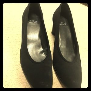 Stuart Weitzman Black Fabric Heels