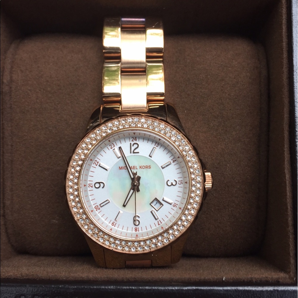 MK Rose Colored Gold Watch