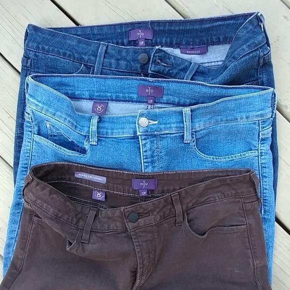 NYDJ Denim - 3 pair of NYDJ BOOTCUT CAPRI MARILYN SIZE 12P