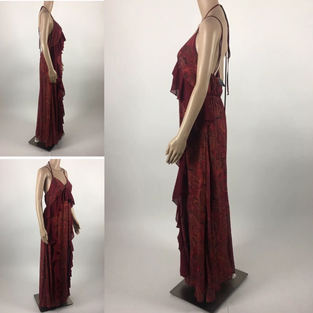 Final Price Nasty Gal Red Paisley Sleeveless Dress - Picture 2 of 3