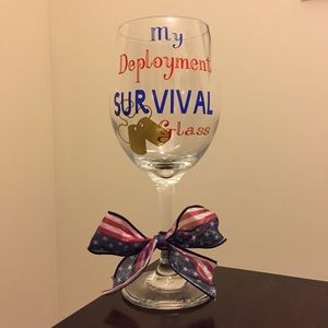 Deployment Survival Wine Glass