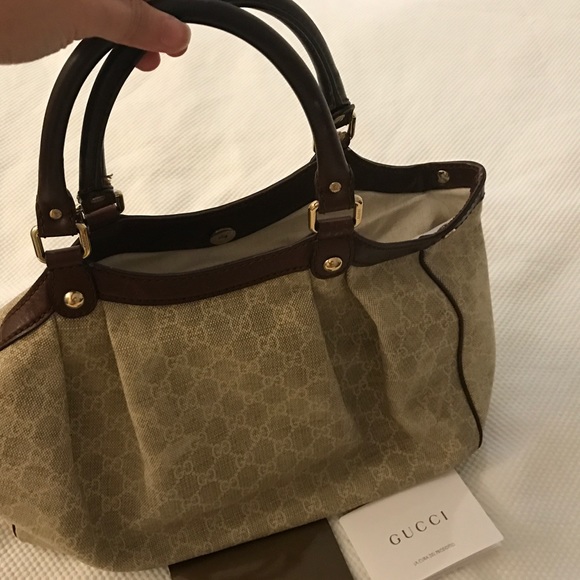 Authentic Tan/Brown Gucci Bag - Picture 3 of 7