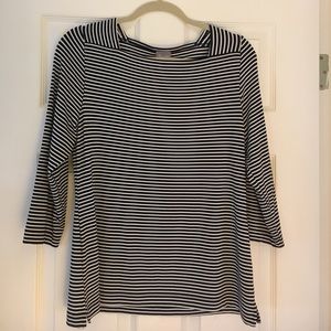 3/4 sleeve stripe top