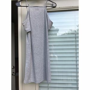 Grey Cut Out Sleeve Dresss