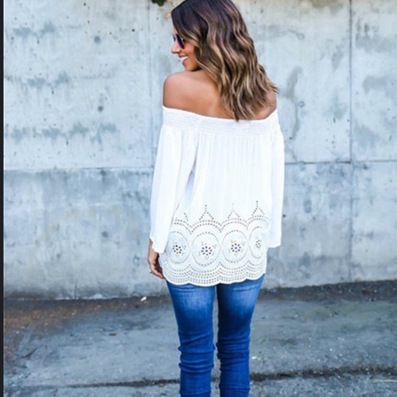 Off Shoulder Top🎀Navy Available - Picture 3 of 7