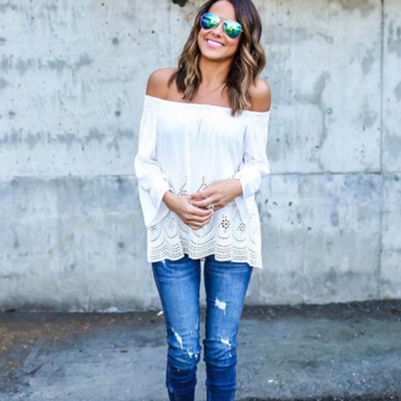 Off Shoulder Top🎀Navy Available - Picture 4 of 7